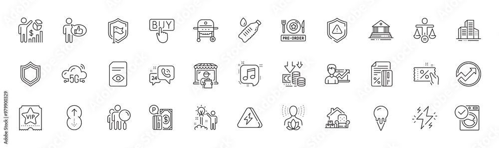 Fototapeta premium Search people, Gas grill and Audit line icons. Pack of Parking payment, Deflation, Success business icon. Security, View document, Ice cream pictogram. Packing things, Delivery market, Ethics. Vector