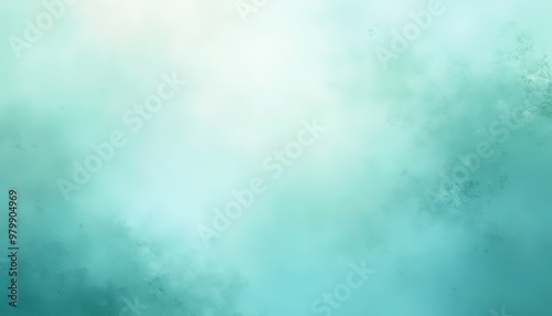 abstract background ethereal fog soft turquoise with copy space