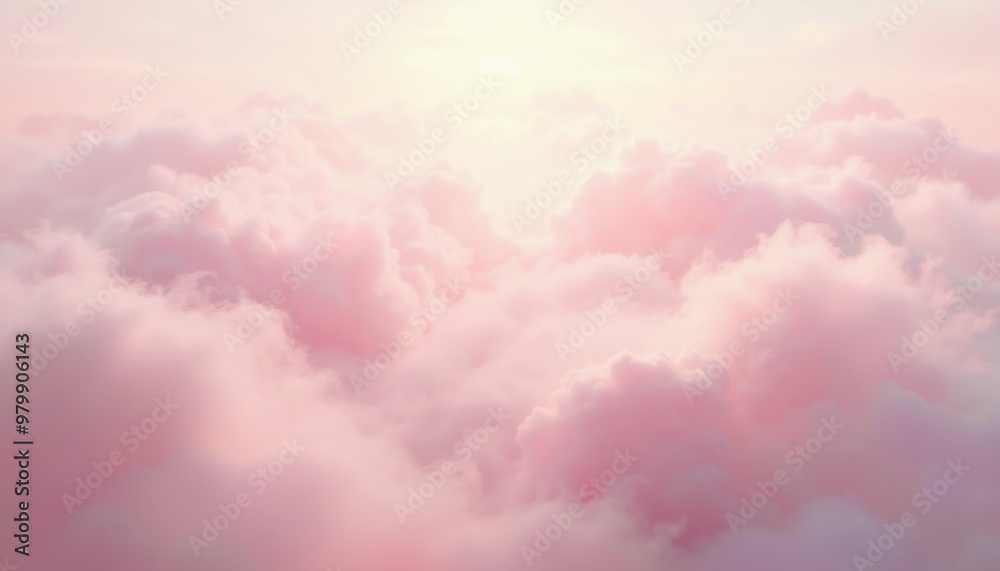 swirling pastel pink with glowing light and ethereal haze, serene