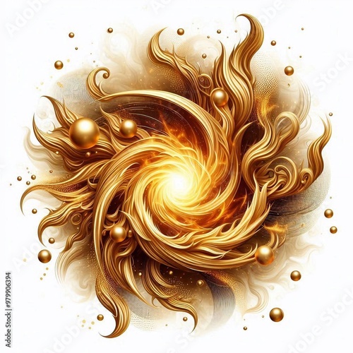 Hintergrund, Wallpaper goldene Flammen photo