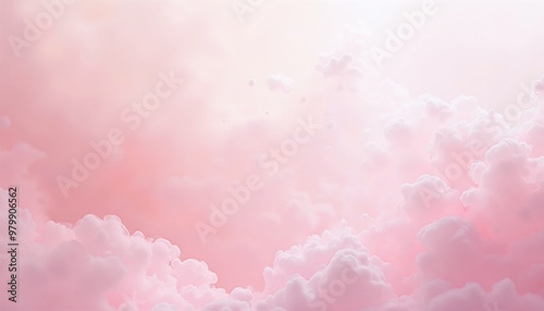 ethereal pastel pink mist with glowing reflections and drifting haze, serene photo