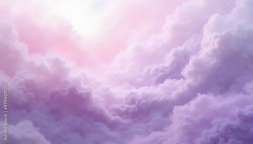 Fototapeta premium ethereal pastel lavender with drifting haze and glowing light, serene