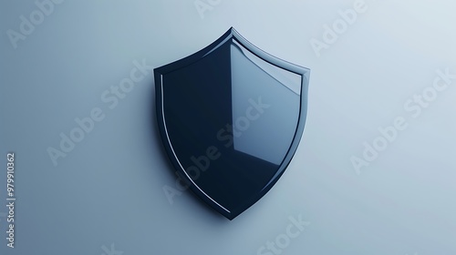 A business icon featuring a shield representing protection and security, centered on a white background.