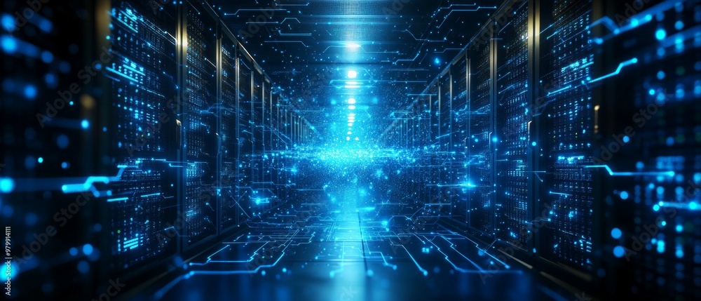 Fototapeta premium The Digital Framework, Cloud Computing and Digital Infrastructure