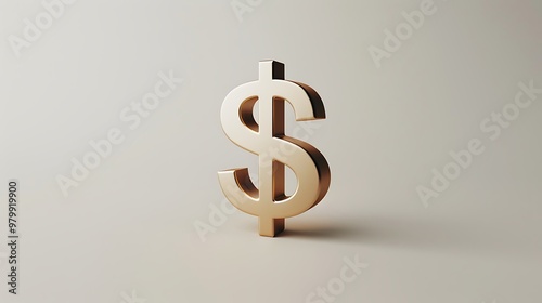 A financial business logo featuring a sleek dollar sign, symbolizing wealth and success, placed on a clean white background.