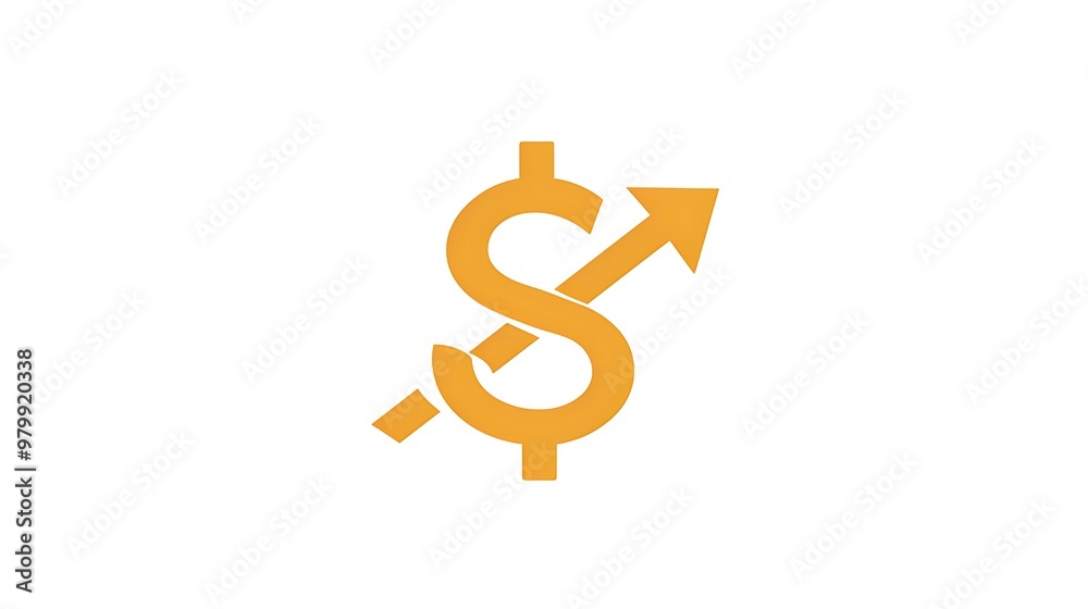A financial business logo with a stylized dollar sign and arrow, symbolizing success, placed on white. A financial business logo with a stylized dollar sign and arrow, symbolizing success, placed on white.