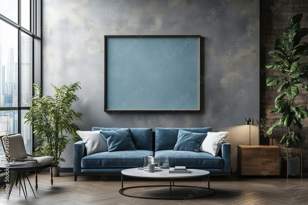 Elegant beige living room with a minimalist canvas and cozy seating for a tranquil atmosphere Elegant beige living room with a minimalist canvas and cozy seating for a tranquil atmosphere