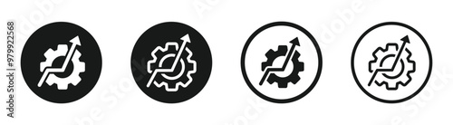 Operational excellence vector icon. Production growth illustrations. Operational excellence icon