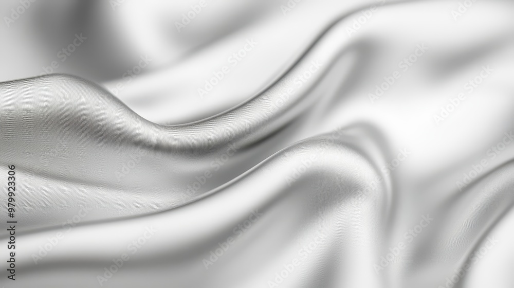 A tight shot of a white fabric with undulating patterns at the upper and lower edges A tight shot of a white fabric with undulating patterns at the upper and lower edges