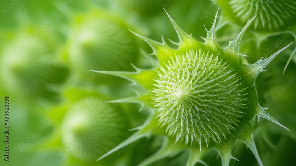 A tight shot of a green plant with numerous spiky leaves concentrated in its core A tight shot of a green plant with numerous spiky leaves concentrated in its core