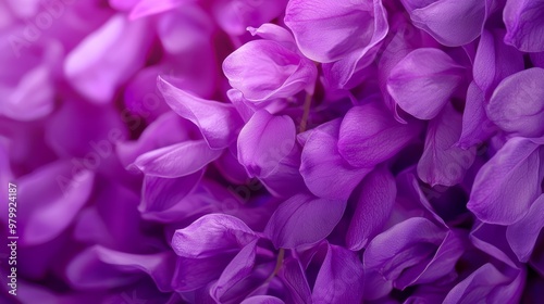  A cluster of purple flowers, surrounded by more purple flowers