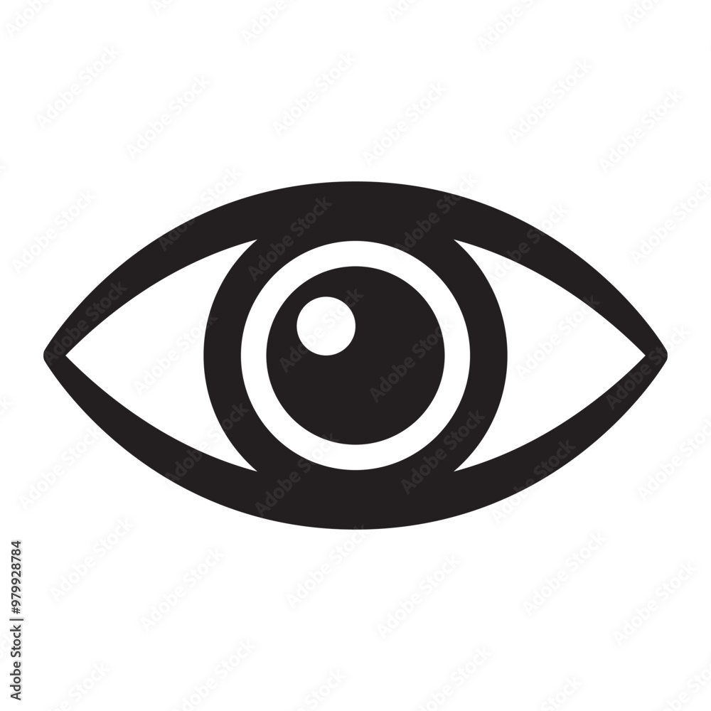 Human eye icon, eyeball vector icon. Human eye icon, eyeball vector icon.