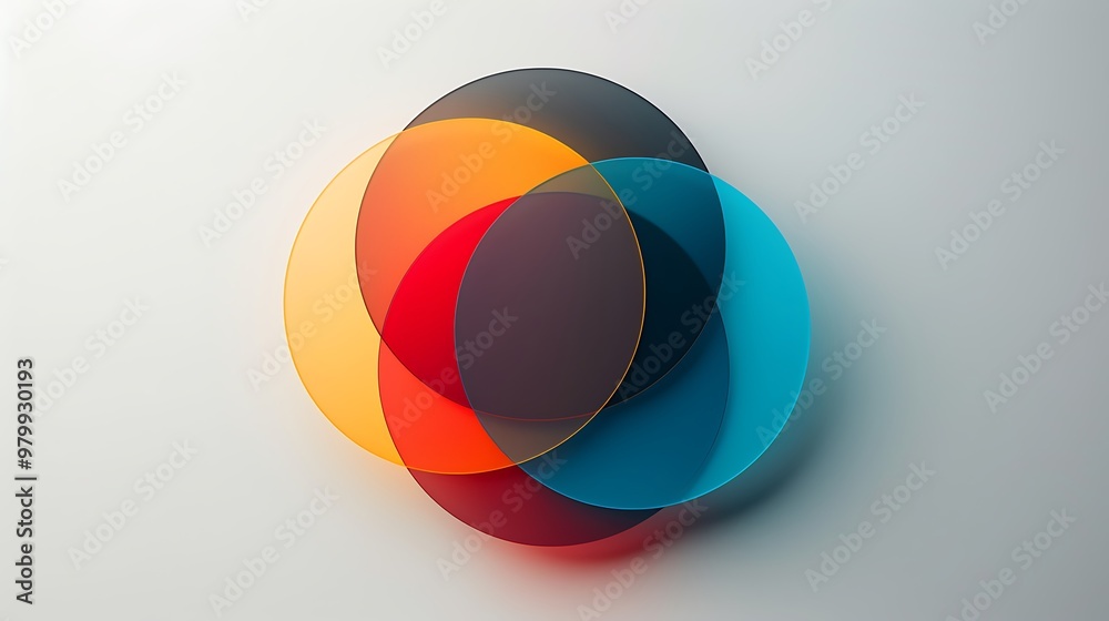 A modern business logo with overlapping circles forming a Venn diagram, placed on a white background. A modern business logo with overlapping circles forming a Venn diagram, placed on a white background.