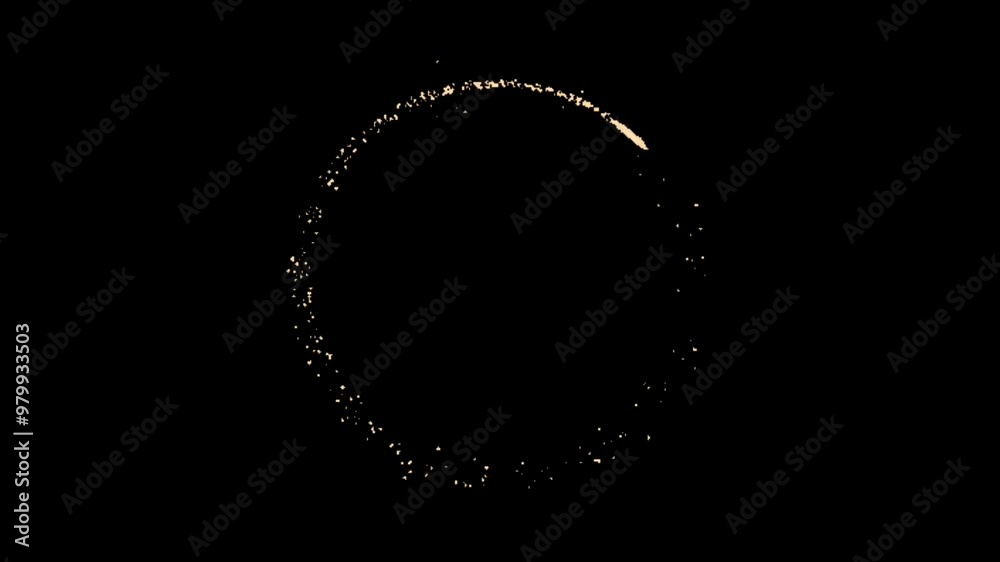 Social Media Circle frame of Star Twinkle Overlay