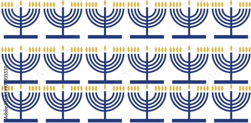 hanukkiah menorah icon background repeated pattern for Hanukkah holiday