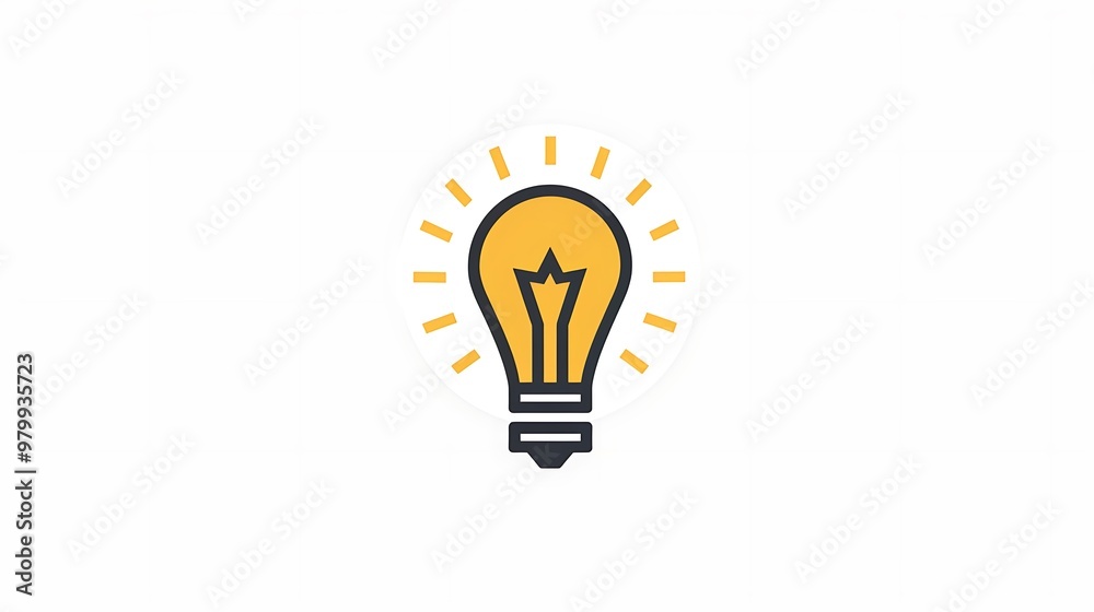 A sleek business logo featuring a stylized lightbulb, symbolizing ideas and innovation, isolated on white. A sleek business logo featuring a stylized lightbulb, symbolizing ideas and innovation, isolated on white.