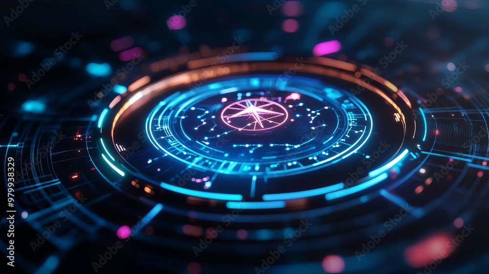 AI-driven astrology, holographic zodiac alignment, futuristic theme