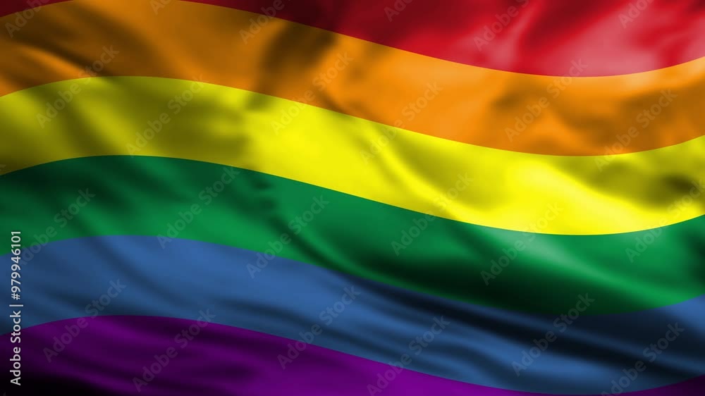 Rainbow LGBT Waving Flag. Realistic Flag Animation. Seamless Loop Background. 4K. Rainbow LGBT Waving Flag. Realistic Flag Animation. Seamless Loop Background. 4K.