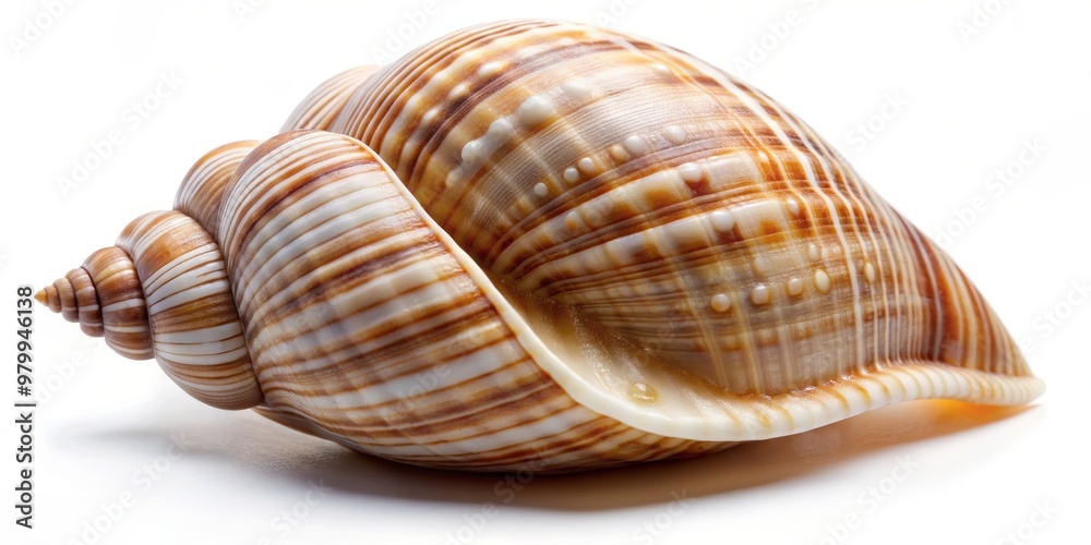 Seashell with Brown and White Stripes, Close-up Photography, Isolated Seashell, Seashells, Ocean Life, Coastal, Nature Seashell with Brown and White Stripes, Close-up Photography, Isolated Seashell, Seashells, Ocean Life, Coastal, Nature