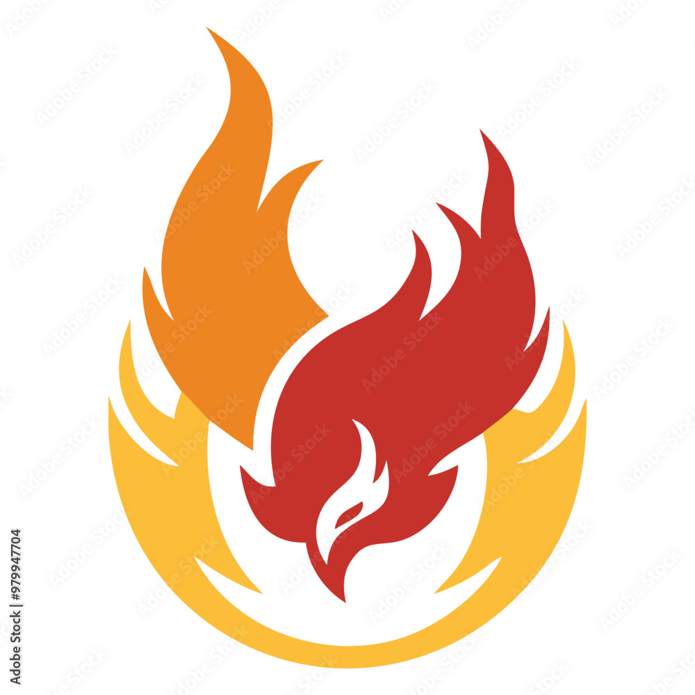 Burning phoenix Logo Burning phoenix Logo