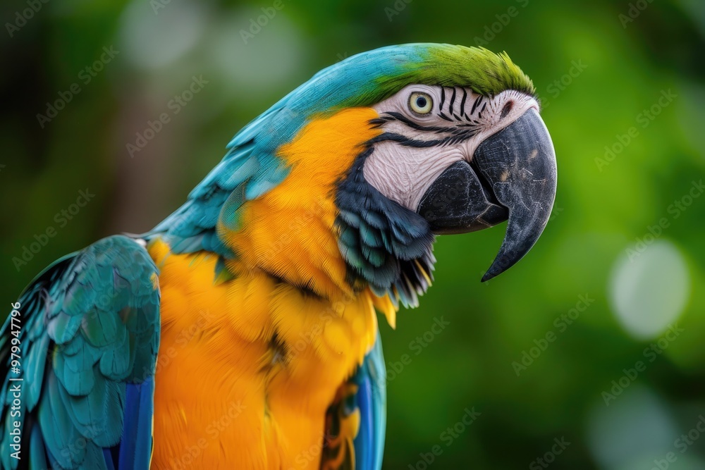Vivid parrot in close up Vivid parrot in close up