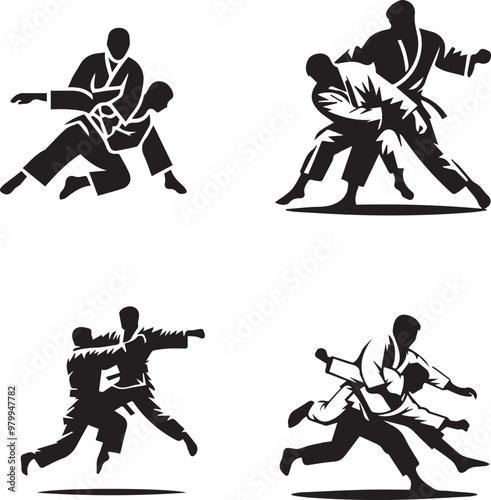 judo silhouette photo