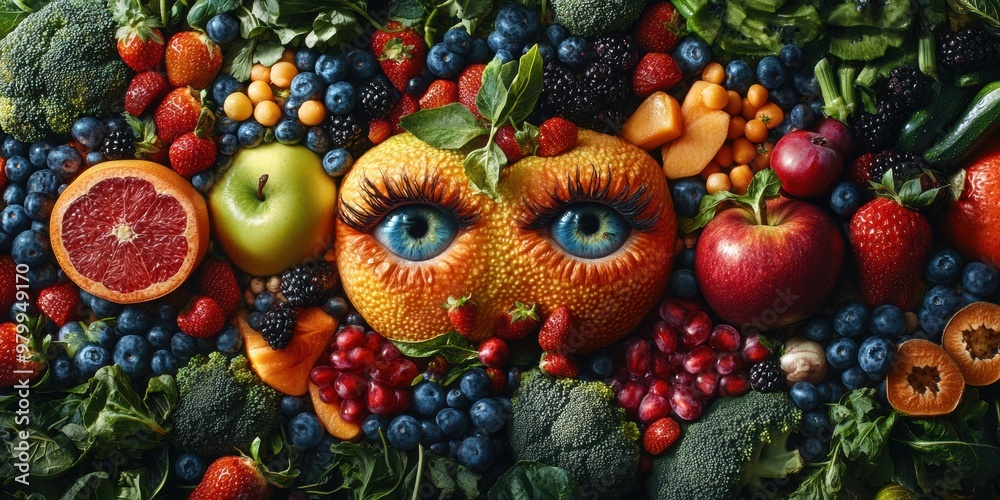 The colorful city streets where lively produce with eyes transforms everyday life into a magical experience