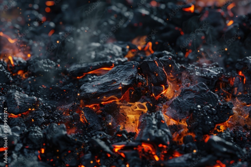 A close-up shot of a large pile of coal, suitable for use in images about industry, energy or environmental themes A close-up shot of a large pile of coal, suitable for use in images about industry, energy or environmental themes