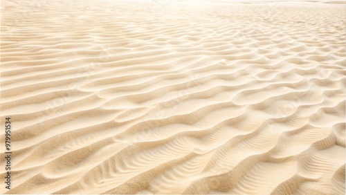  Sunlight illuminates golden sand dunes in a serene desert landscape, creating a tranquil summer scene