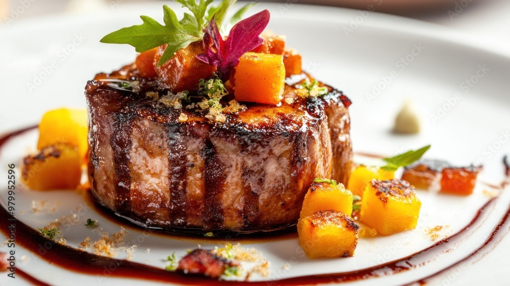 Grilled Steak with Pumpkin and Herbs Grilled Steak with Pumpkin and Herbs