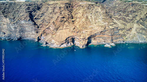 Foto aérea del Poris de Candelaria en La Palma, Canarias. drone photo