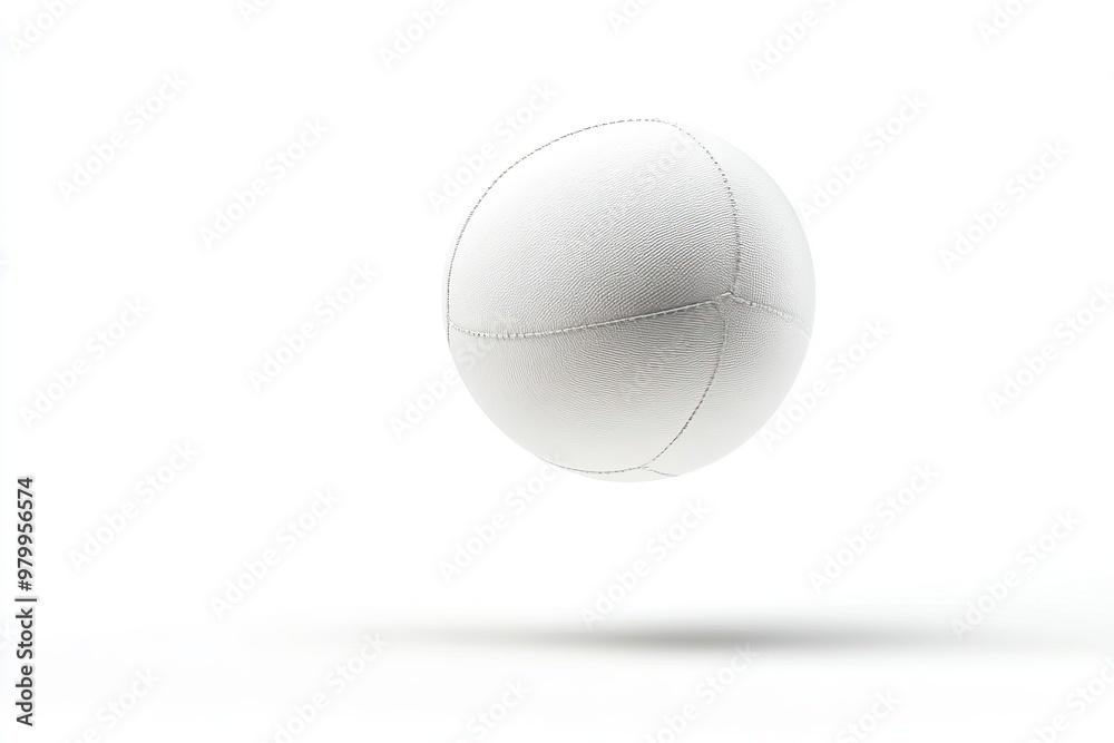 Falling Volleyball ball isolated on white background, selective focus .generative ai Falling Volleyball ball isolated on white background, selective focus .generative ai