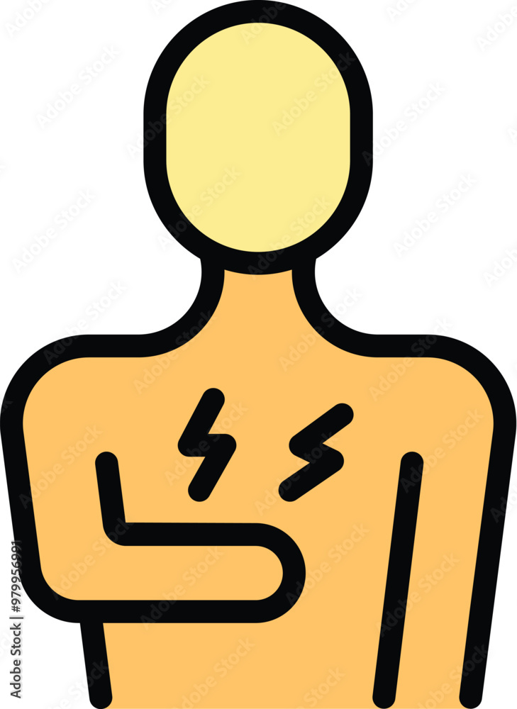 Person is clutching their chest in pain, experiencing symptoms of heart problems Person is clutching their chest in pain, experiencing symptoms of heart problems