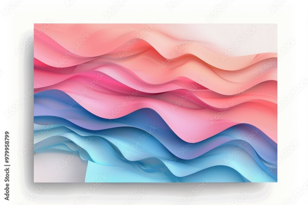 A stylized wave pattern featuring pink and blue hues on a white background, perfect for designs and illustrations A stylized wave pattern featuring pink and blue hues on a white background, perfect for designs and illustrations