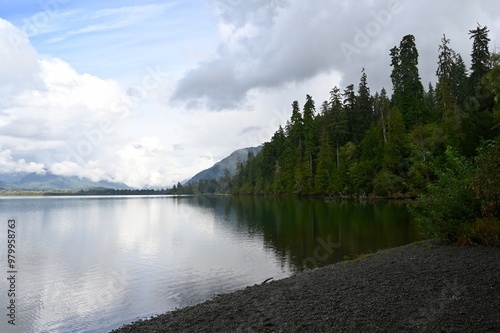 lake and mountains