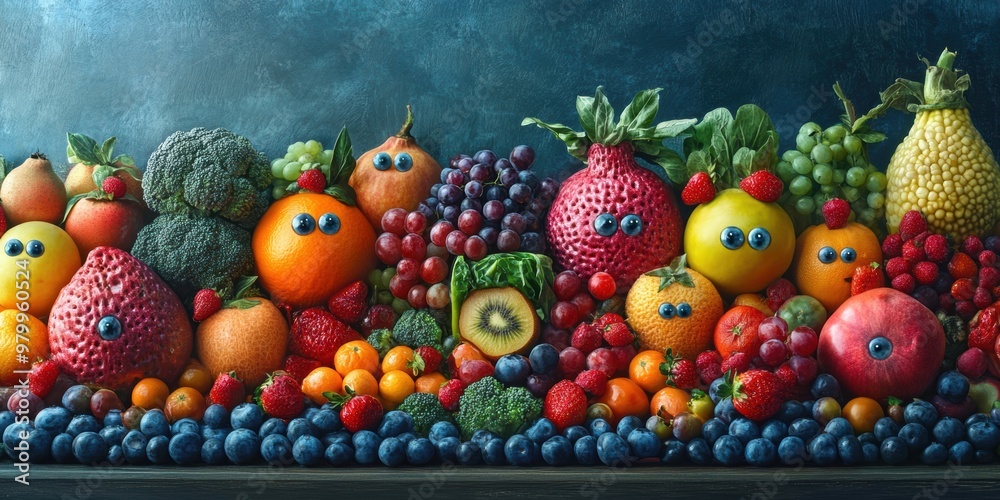 The dynamic city where face-painted fruits create delightful and whimsical experiences throughout daily life The dynamic city where face-painted fruits create delightful and whimsical experiences throughout daily life