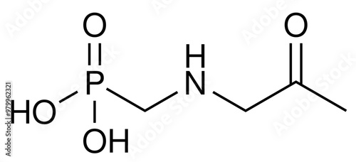 Glyphosat Gift Chemie Strukturformel Vektor