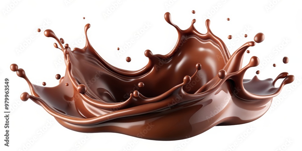 Chocolate Splash Crown, 3D Render, Liquid, Chocolate, Splash Chocolate Splash Crown, 3D Render, Liquid, Chocolate, Splash