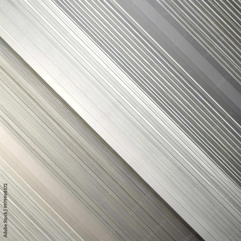 Fototapeta premium Abstract metallic texture with diagonal brushed lines and gradient tones 대각선으로 브러시 처리된 선과 그라데이션 톤이 있는 추상적인 금속 질감