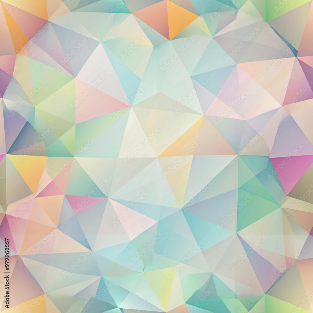 Pastel low-poly geometric background with abstract triangular shapes 파스텔 색상의 로우 폴리 기하학적 배경과 추상적인 삼각형 모양