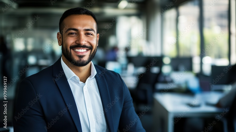 Confident Businessman Smiling In Office Environment Wearing Formal Suit Professional Portrait Confident Businessman Smiling In Office Environment Wearing Formal Suit Professional Portrait