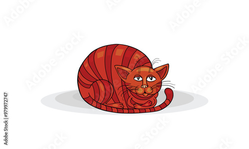 Cute cat vector design. anime cartoon characters cute cats in spring pictures, happy cute, art, animals, kittens, pets, graphics, cats, Graphic element for website. Cartoon flat vector illustration