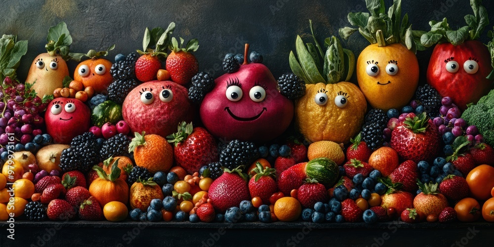 The dynamic urban world where animated fruits with eyes turn mundane moments into delightful and enchanting adventures The dynamic urban world where animated fruits with eyes turn mundane moments into delightful and enchanting adventures