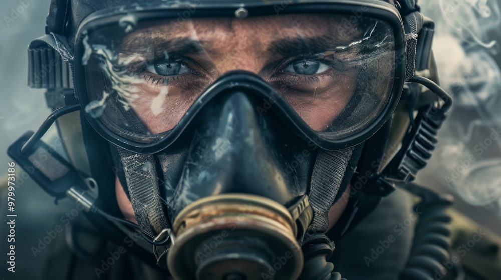 fighter pilot with a gas mask and glasses generative ai fighter pilot with a gas mask and glasses generative ai