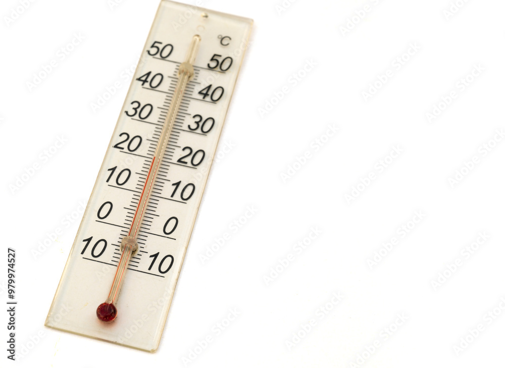pastic thermometer showing 20 degrees