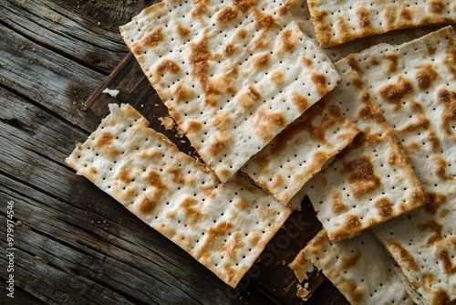 Damaged matzah for Passover photo