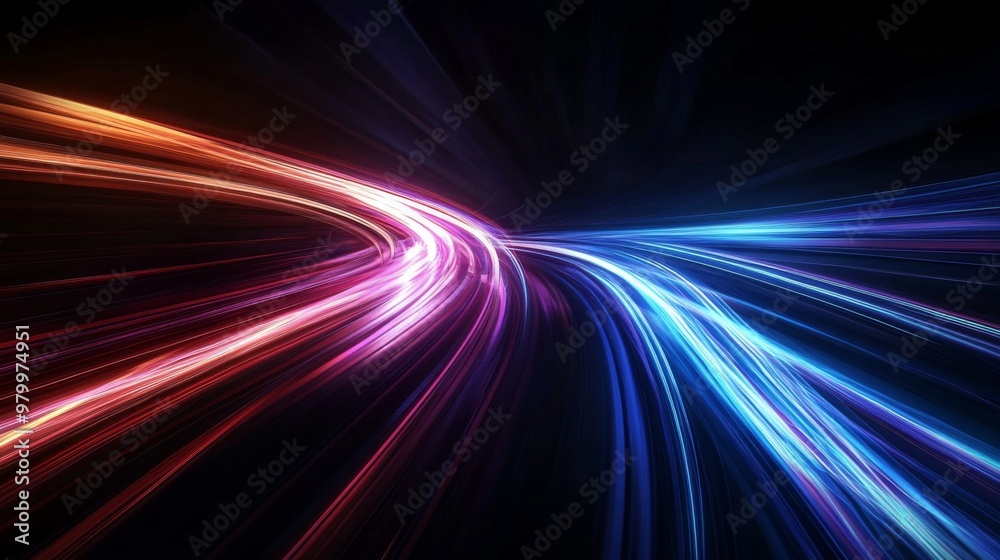 Glowing lines symbolize the speed and capacity of optical data in the digital era. Glowing lines symbolize the speed and capacity of optical data in the digital era.