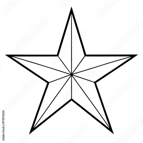 Radiant Five-Pointed Star Vector