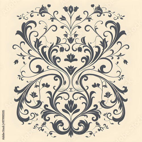 Elegant Vector Ornaments: Intricate Floral and Geometric Pattern Design for Decorative Art