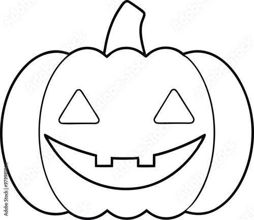 Spooky Pumpkin Carving Vector Art Perfect for Kids Coloring Fun 